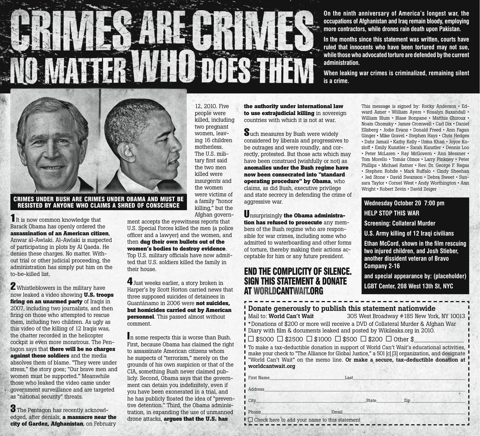 Crimes are Crimes